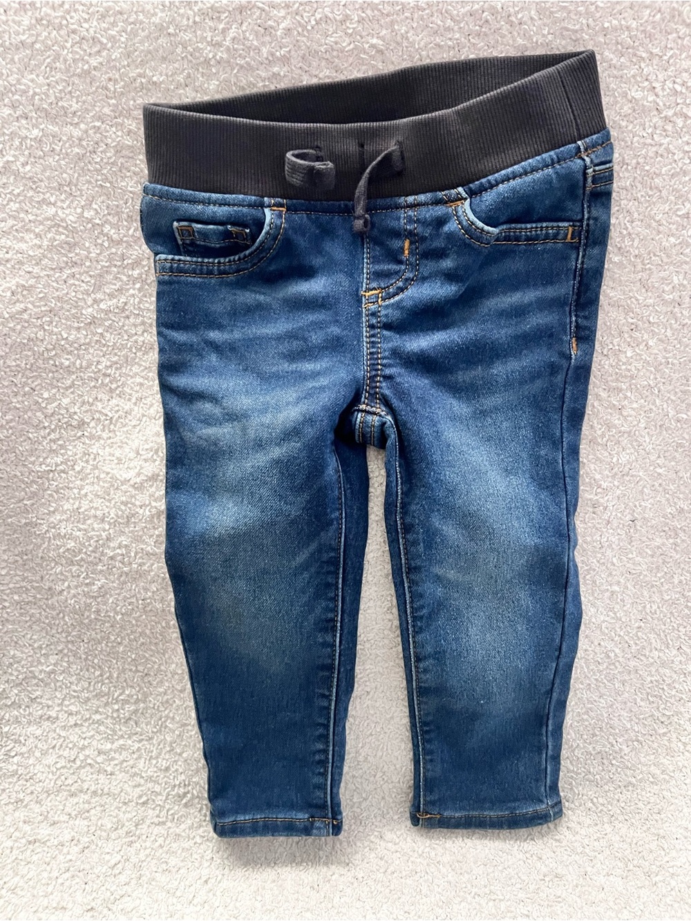 wonder nation Dark Blue Pull-On Denim Jeggings with Black Waistband